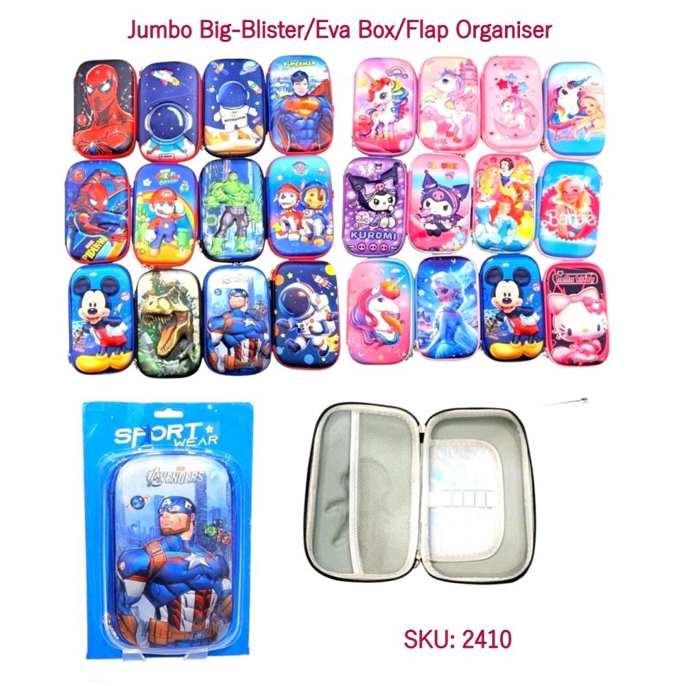 Jumbo Big Eva Box	With Flap Organiser Blister Pkg