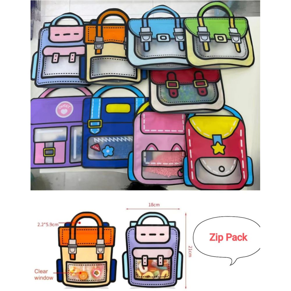 Zip Pack School Bag Theme Opp Pkg