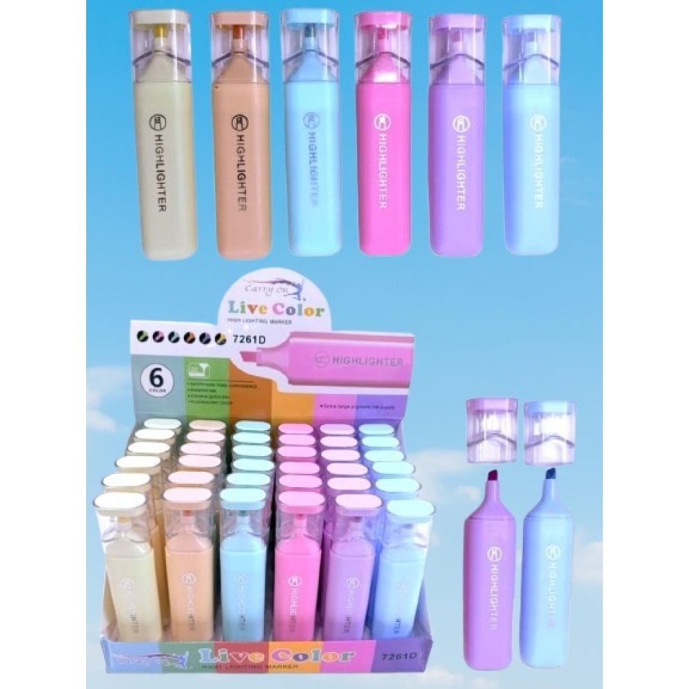 Highlighter Marker 	801	Dazzling Colors/PESTAL	Light Colour	Box Pkg