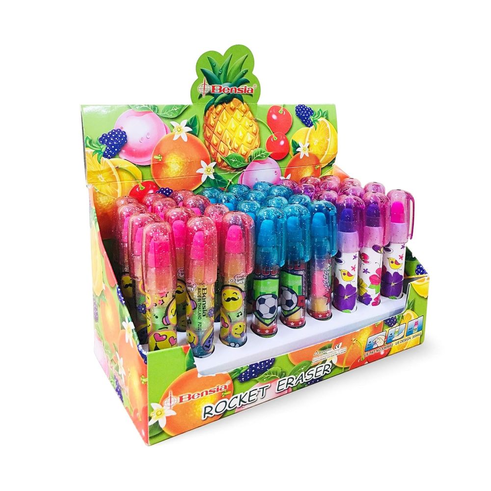 Rocket Eraser Pen Type Box Pkg