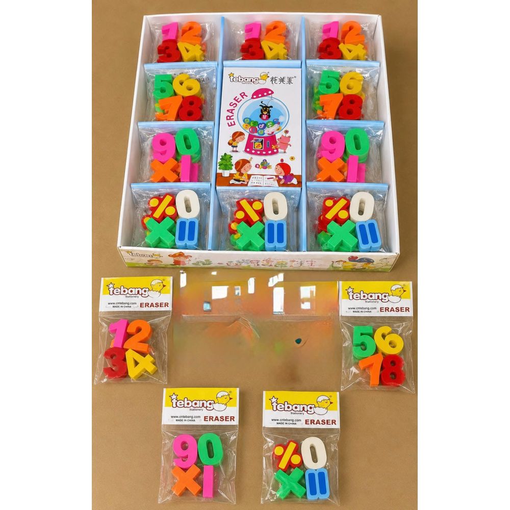 3D erasers_Tebang Number Eraser Set_(36Pcs/1Box)