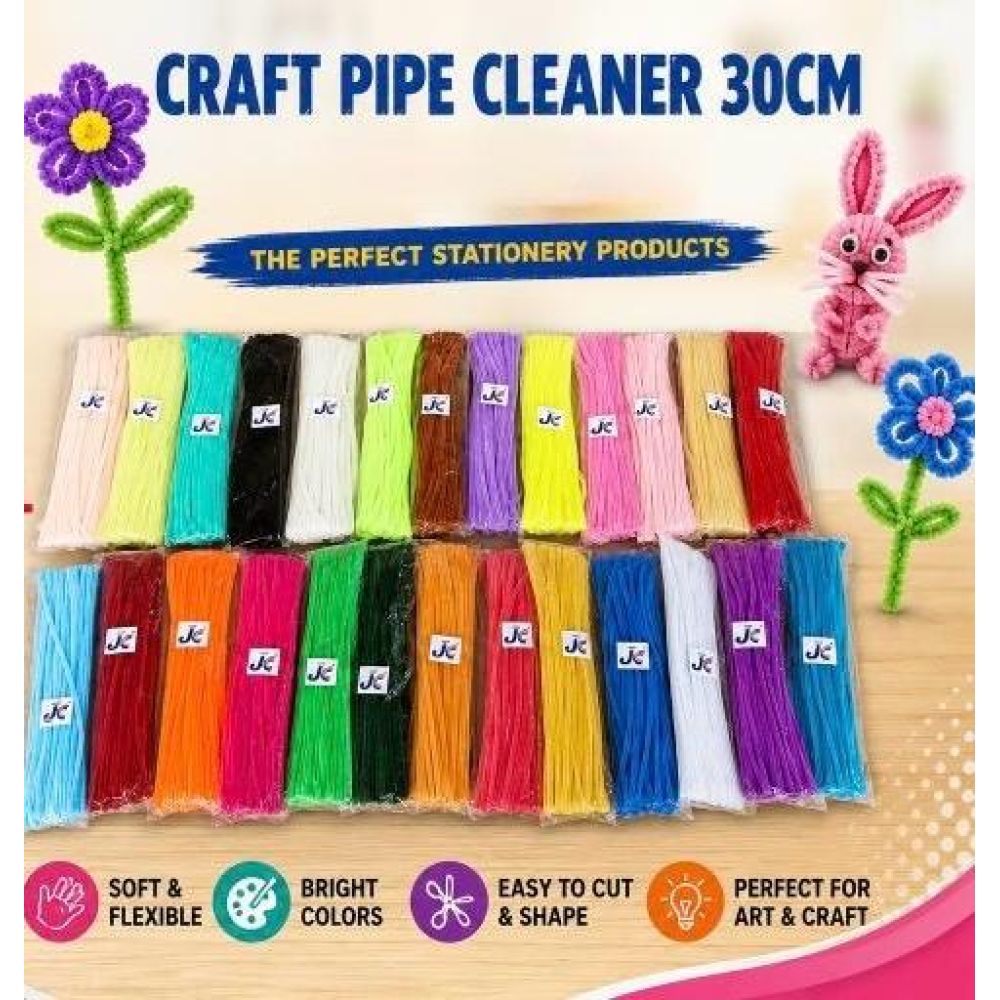 Craft Pipe Cleaners_30Cm_Mix Colour_Opp Pkg