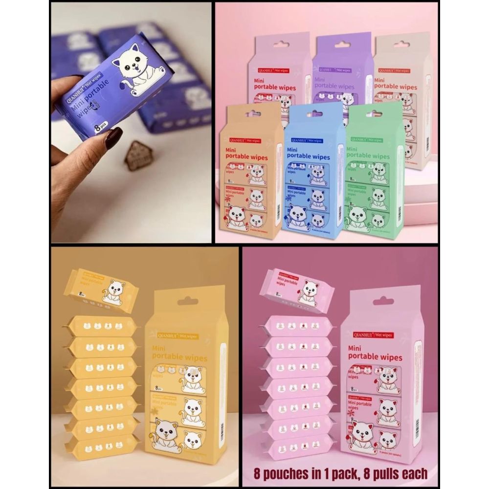 Mini Pocket Tissue Wipes_8x8Pulls_Box Pkg